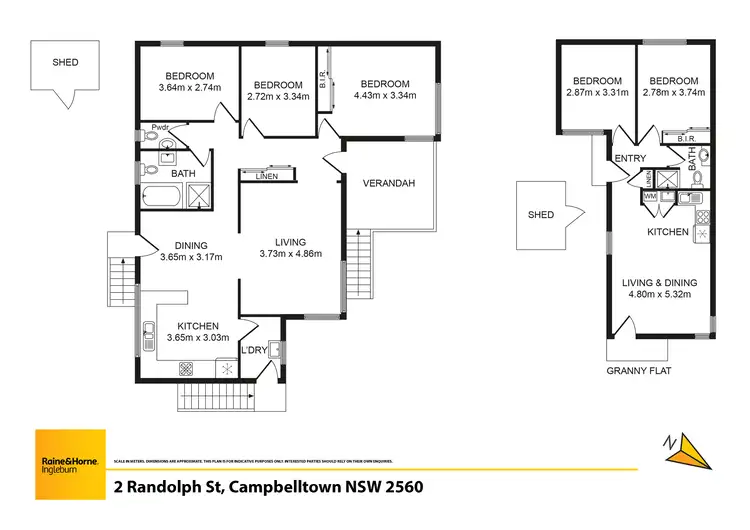 Floorplan of Homely house listing, 2 & 2A Randolph Street, Campbelltown NSW 2560