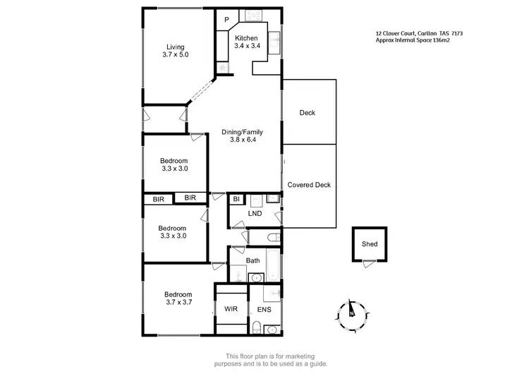Floorplan of Homely house listing, 12 Clover Court, Carlton TAS 7173