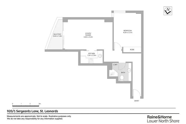 Floorplan of Homely apartment listing, 920/1 Sergeants Lane, St Leonards NSW 2065