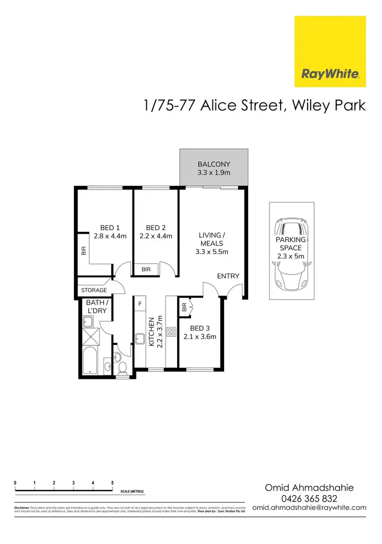 Floorplan of Homely apartment listing, 1/75-77 Alice street s., Wiley Park NSW 2195