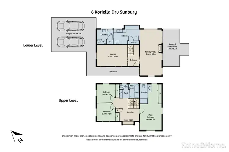 Floorplan of Homely house listing, 6 Koriella Drive, Sunbury VIC 3429