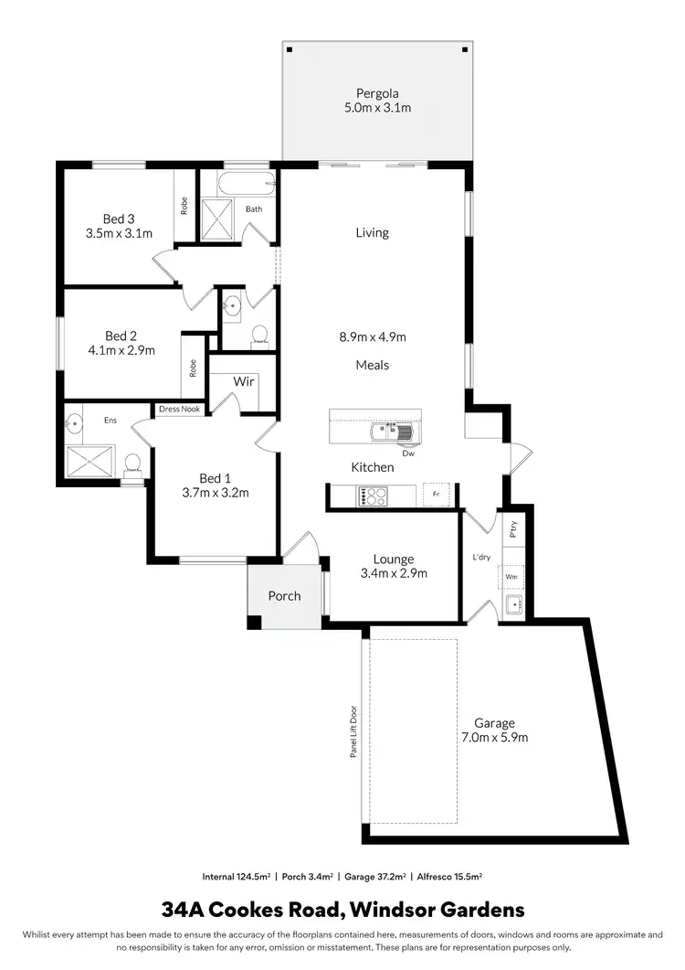 Floorplan of Homely house listing, 34A Cookes Road, Windsor Gardens SA 5087