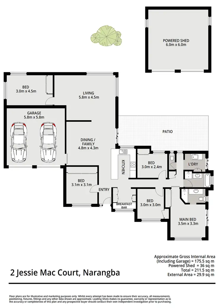 Floorplan of Homely house listing, 2 Jessie Mac Court, Narangba QLD 4504