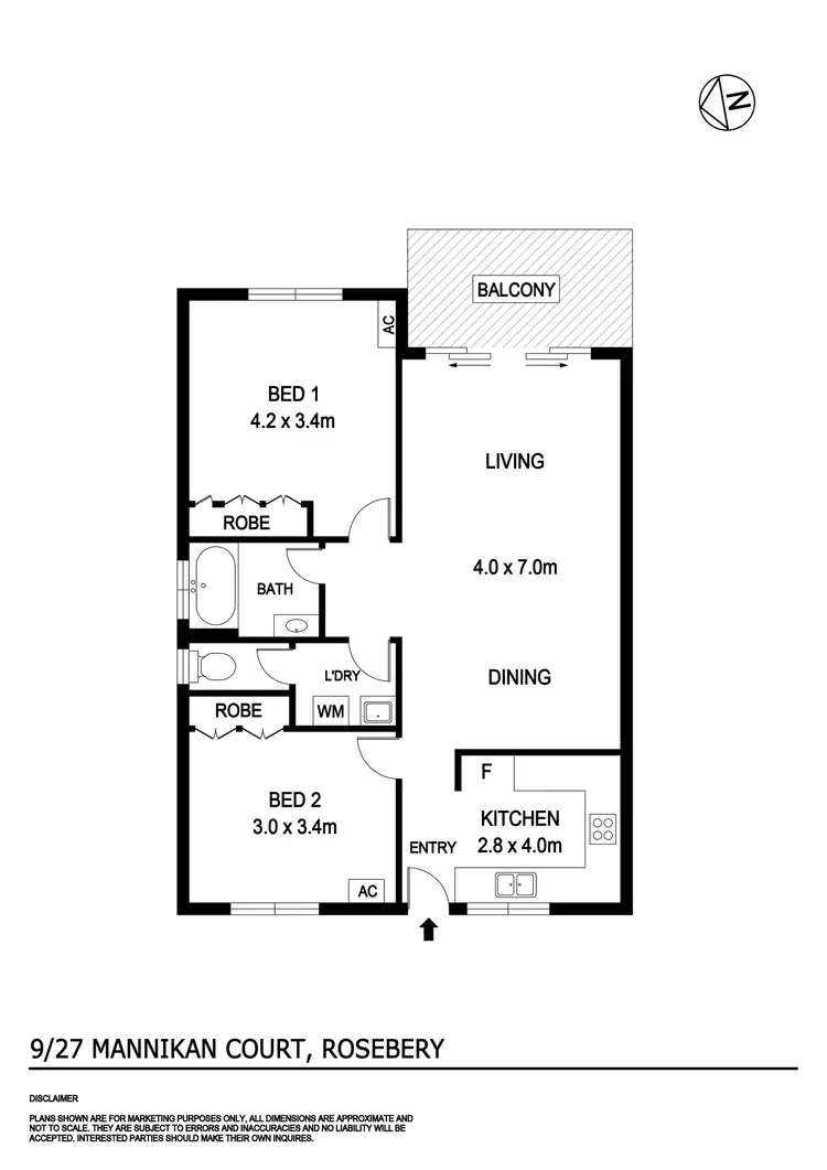 Floorplan of Homely unit listing, 9/27 Mannikan Court, Bakewell NT 832