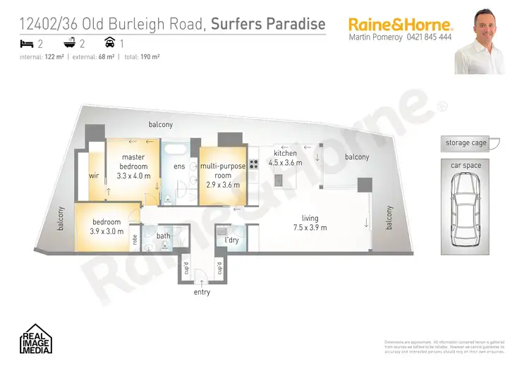 Floorplan of Homely apartment listing, 12402/36 Old Burleigh Road, Surfers Paradise QLD 4217