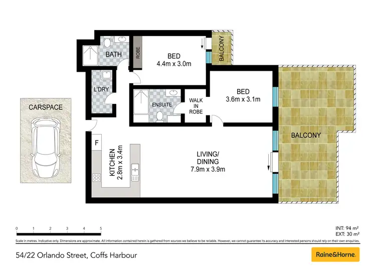 Floorplan of Homely apartment listing, 54/22 Orlando Street, Coffs Harbour NSW 2450