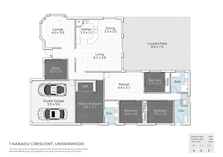 Floorplan of Homely house listing, 1 Kakadu Crescent, Underwood QLD 4119