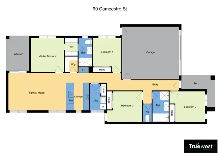 Floorplan of Homely house listing, 90 Campestre Drive, Sunbury VIC 3429
