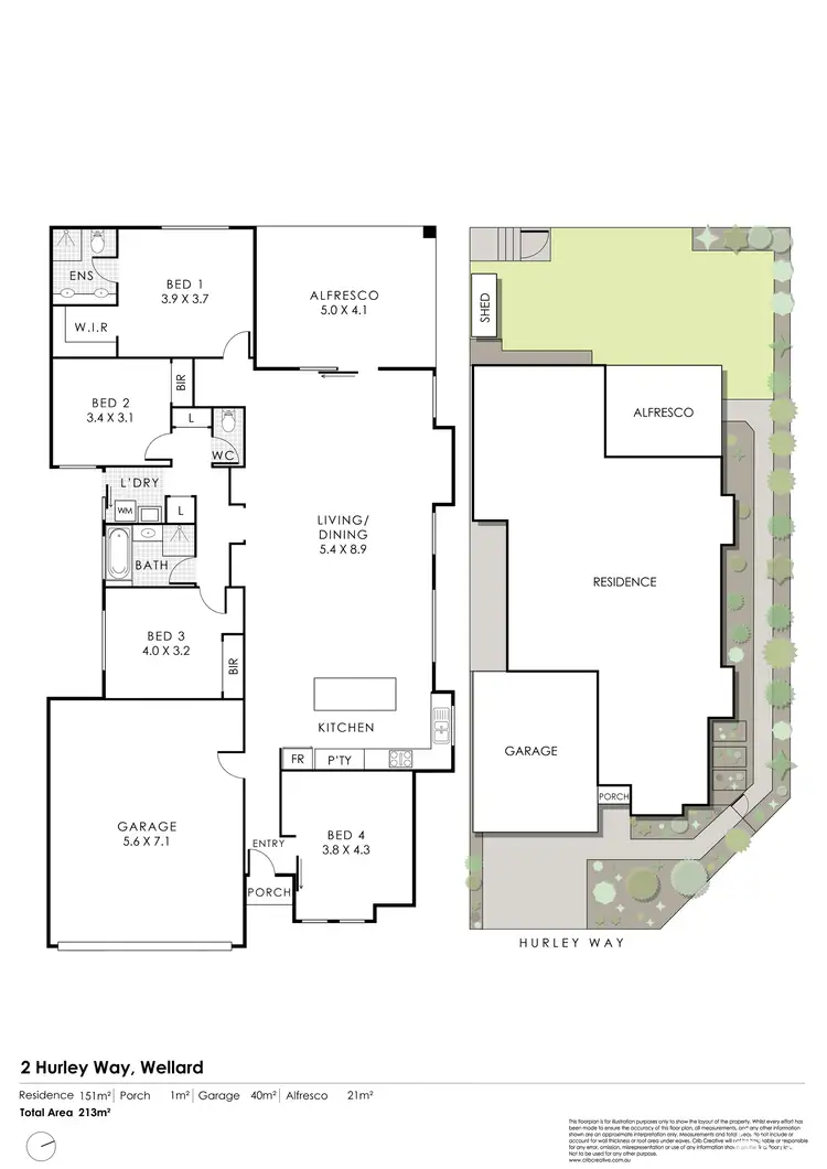 Floorplan of Homely house listing, 2 Hurley Way, Wellard WA 6170