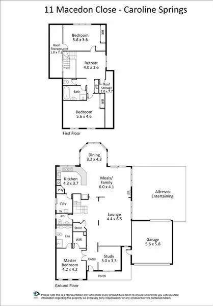 Floorplan of Homely house listing, 11 Macedon Close, Caroline Springs VIC 3023