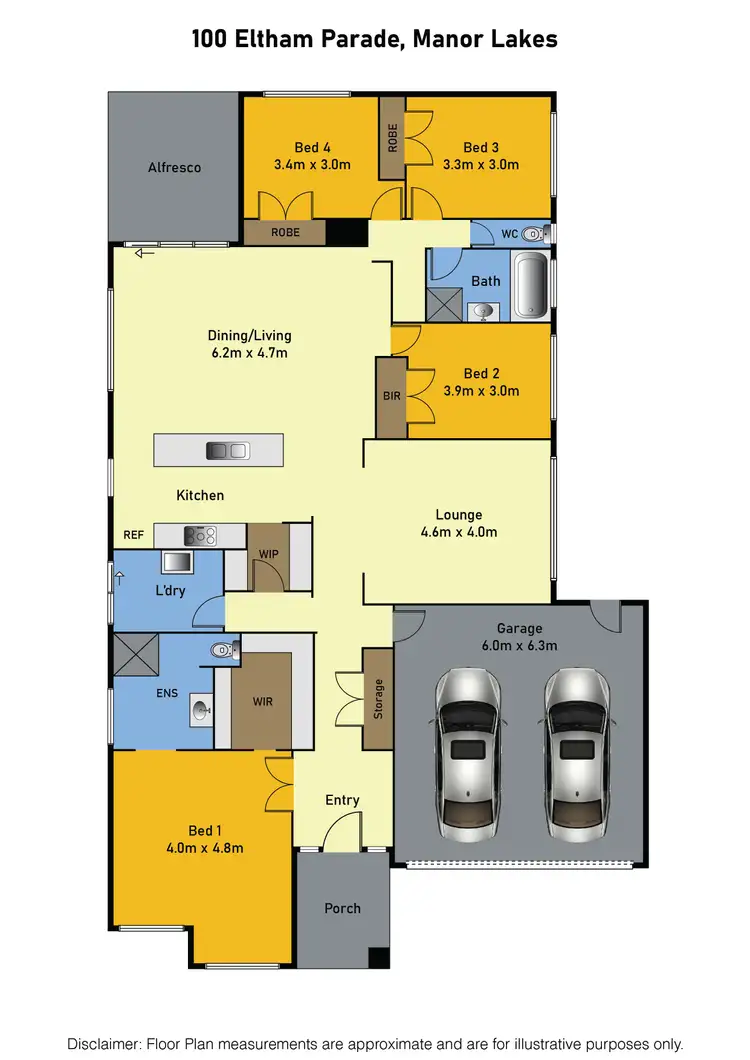 Floorplan of Homely house listing, 100 Eltham Parade, Manor Lakes VIC 3024