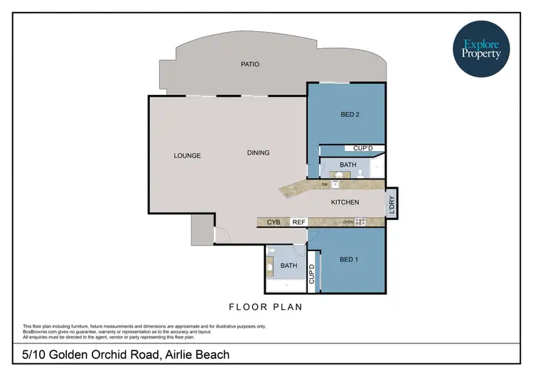 Floorplan of Homely apartment listing, 5/10 Golden Orchid Drive, Airlie Beach QLD 4802