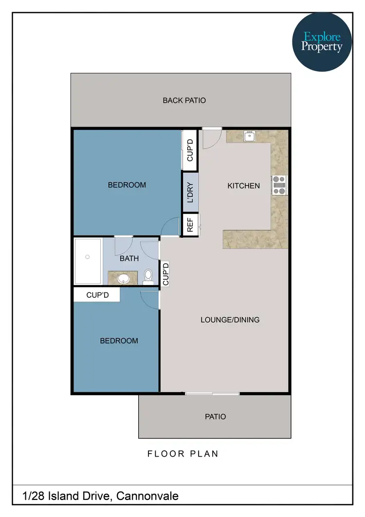 Floorplan of Homely unit listing, 1/28 Island Drive, Cannonvale QLD 4802