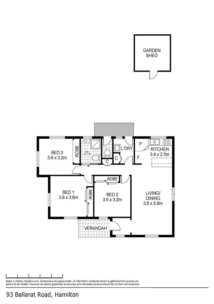 Floorplan of Homely house listing, 93 Ballarat Road, Hamilton VIC 3300
