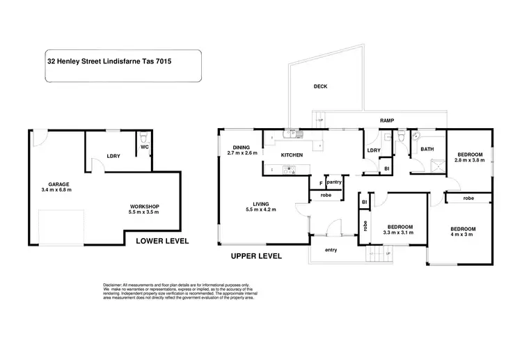 Floorplan of Homely house listing, 32 Henley Street, Lindisfarne TAS 7015