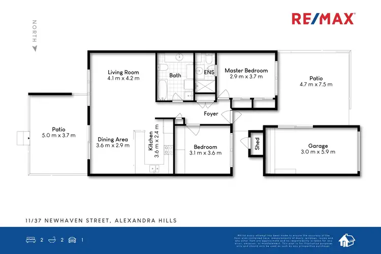 Floorplan of Homely villa listing, 11/37 Newhaven Street, Alexandra Hills QLD 4161