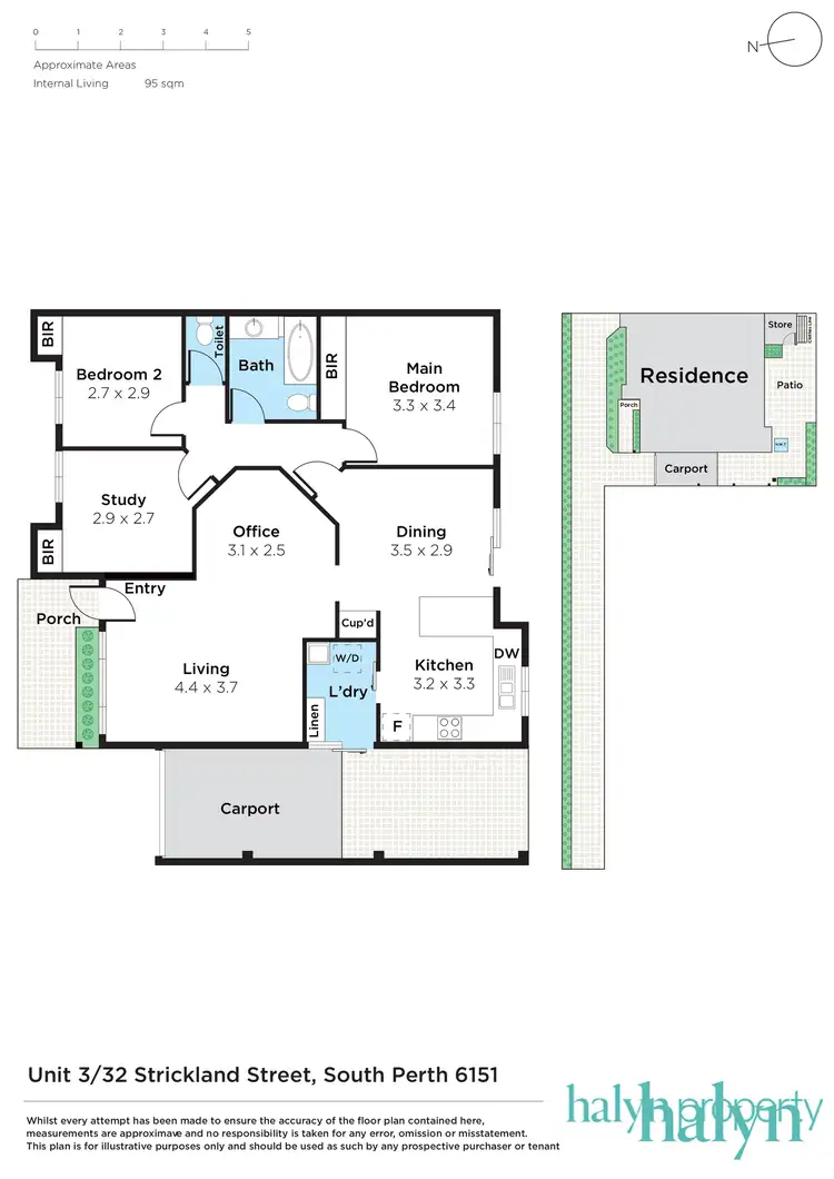Floorplan of Homely villa listing, 3/32 Strickland Street, South Perth WA 6151
