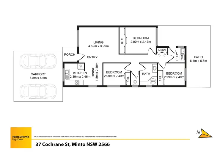 Floorplan of Homely house listing, 37 Cochrane Street, Minto NSW 2566