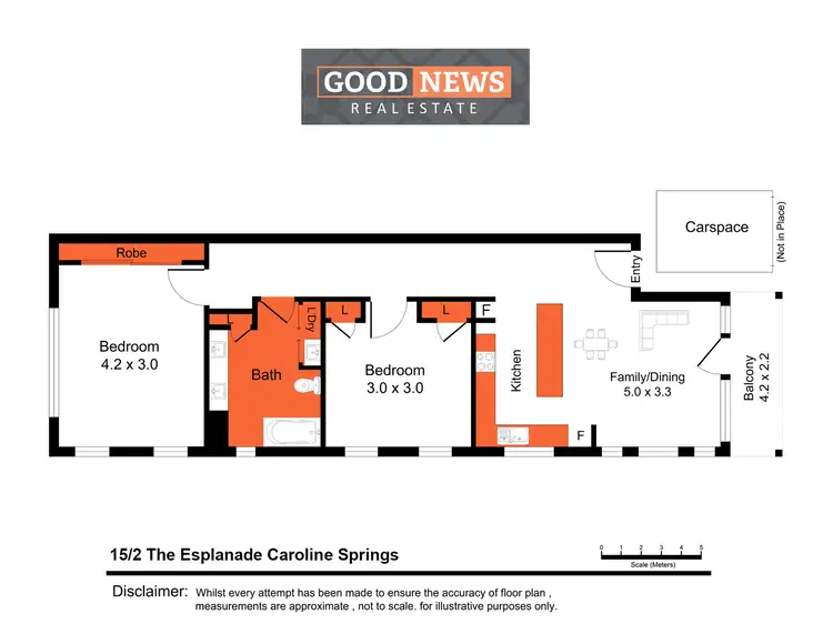 Floorplan of Homely apartment listing, 15/2 The Esplanade, Caroline Springs VIC 3023