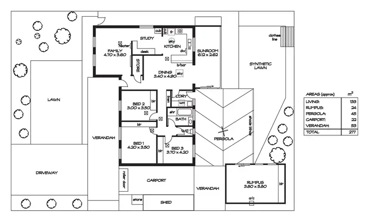 Floorplan of Homely house listing, 17 Batten Crescent, Pooraka SA 5095