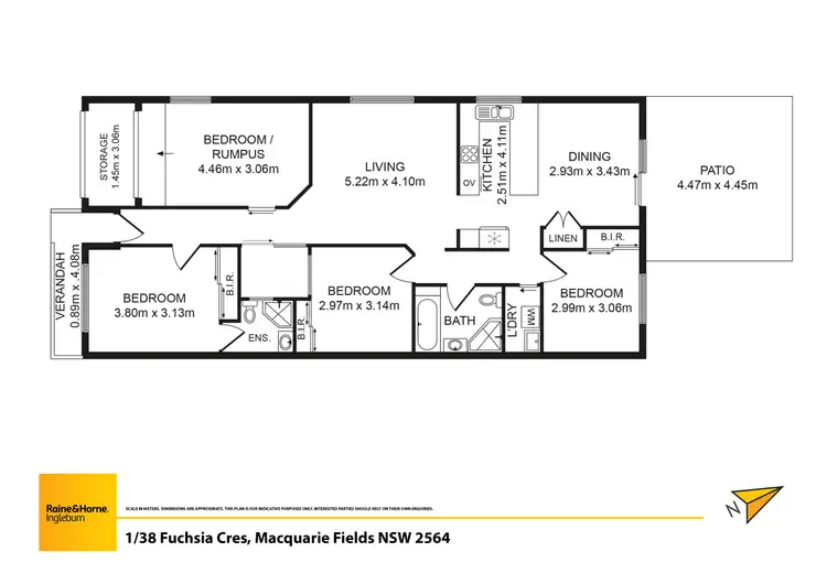 Floorplan of Homely house listing, 1/38 Fuchsia Crescent, Macquarie Fields NSW 2564