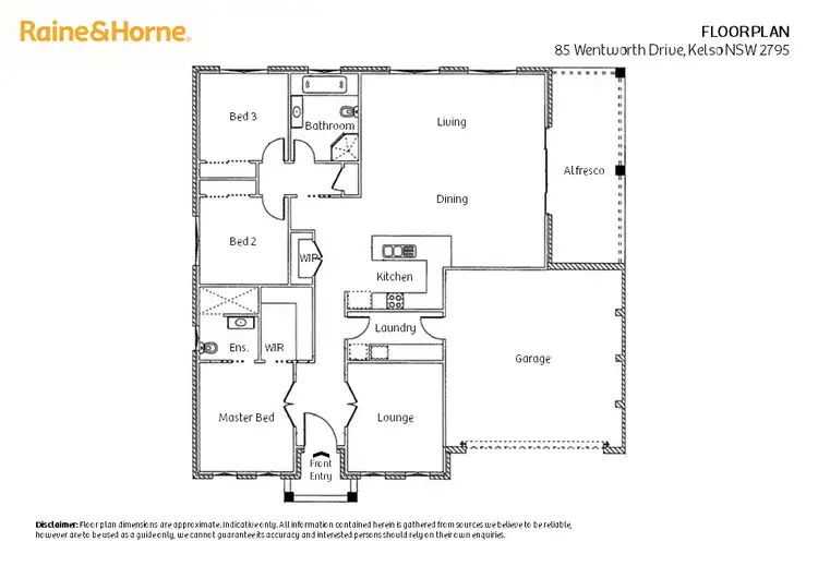 Floorplan of Homely house listing, 85 Wentworth Drive, Kelso NSW 2795