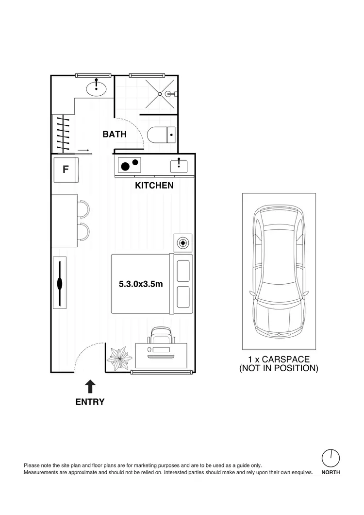 Floorplan of Homely apartment listing, 308/51 Rathdowne Street, Carlton VIC 3053