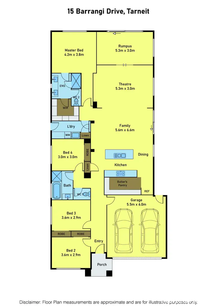 Floorplan of Homely house listing, 15 Barrangi Drive, Tarneit VIC 3029