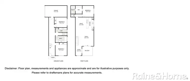Floorplan of Homely townhouse listing, 1/46 Barkly Street, Sunbury VIC 3429