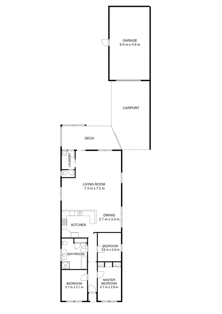 Floorplan of Homely house listing, 33 Miller Street, Colac VIC 3250