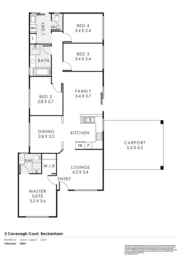 Floorplan of Homely house listing, 2 Cavenagh Court, Beckenham WA 6107