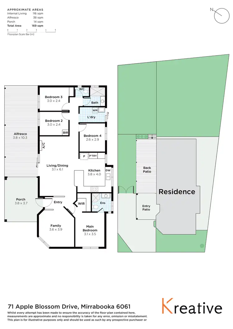 Floorplan of Homely house listing, 71 Apple Blossom Drive, Mirrabooka WA 6061