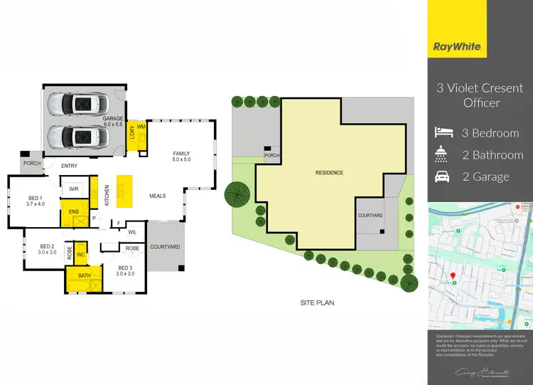 Floorplan of Homely house listing, 3 Violet Crescent, Officer VIC 3809
