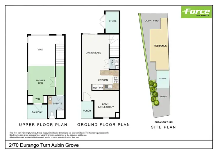 Floorplan of Homely townhouse listing, 2/70 Durango Turn, Aubin Grove WA 6164