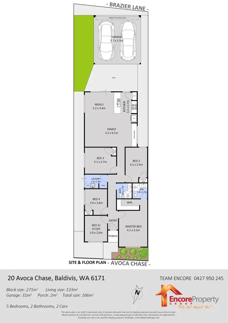 Floorplan of Homely house listing, 20 Avoca Chase, Baldivis WA 6171