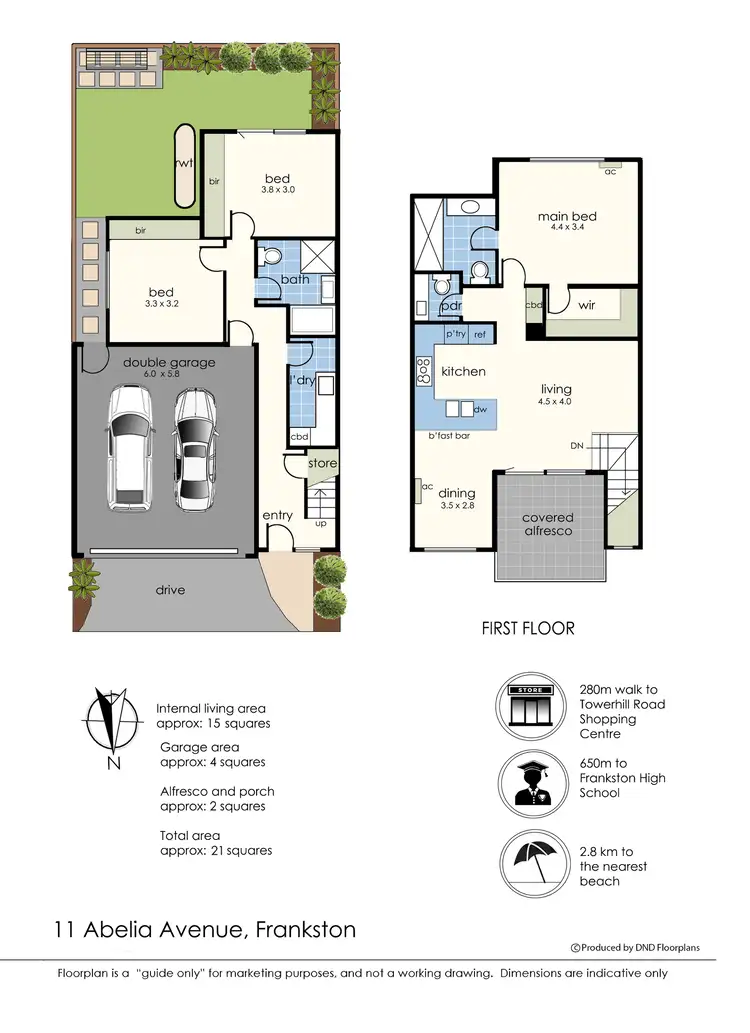 Floorplan of Homely townhouse listing, 11 Abelia Avenue, Frankston VIC 3199