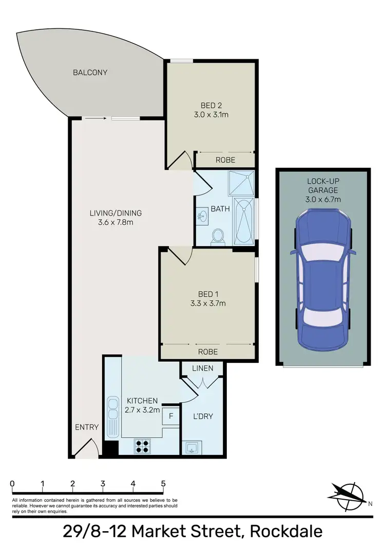 Floorplan of Homely apartment listing, 29/8-12 Market Street, Rockdale NSW 2216