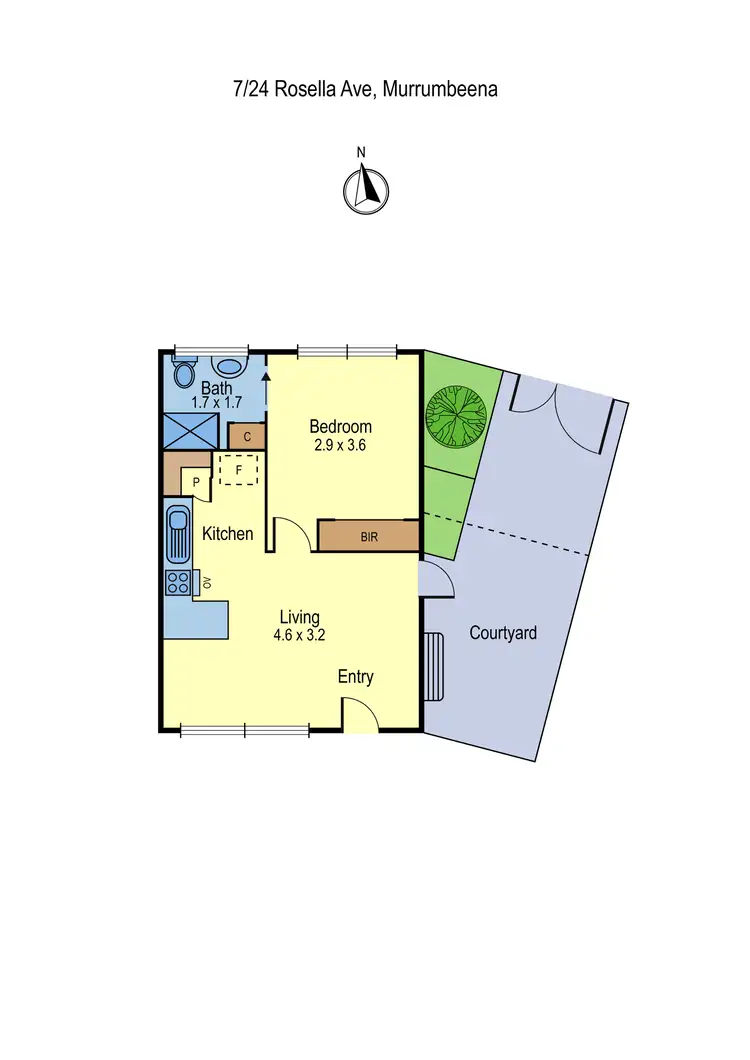 Floorplan of Homely apartment listing, 7/24 Rosella Street, Murrumbeena VIC 3163