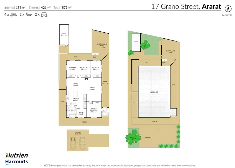 Floorplan of Homely house listing, 17 Grano Street, Ararat VIC 3377