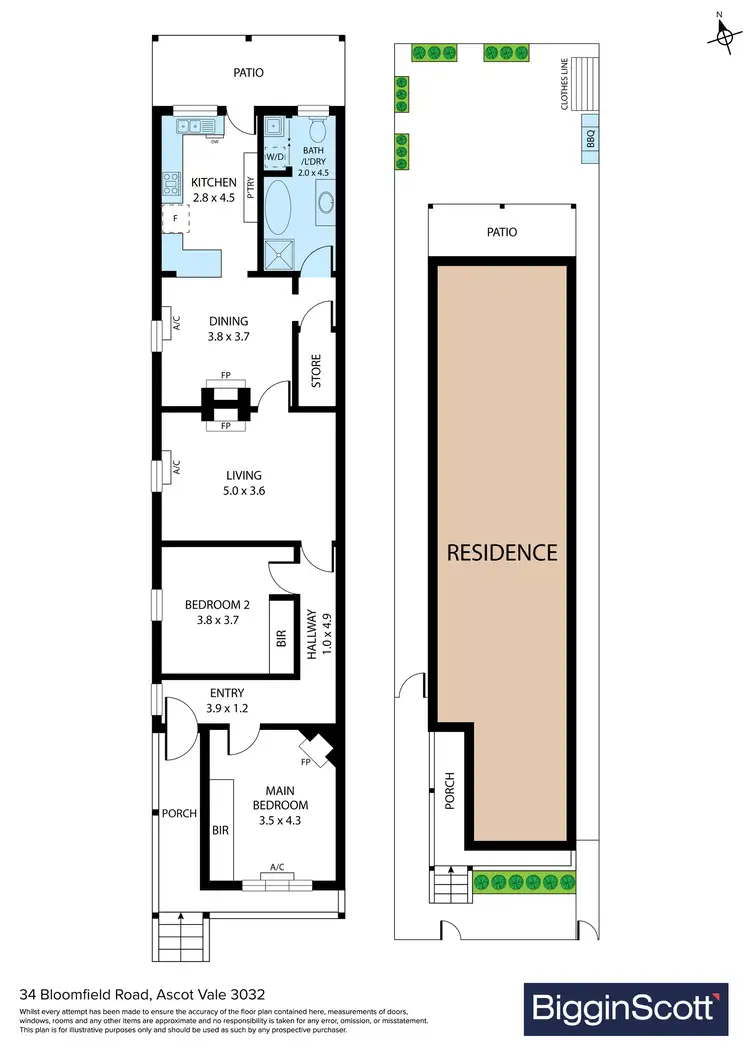 Floorplan of Homely house listing, 34 Bloomfield Road, Ascot Vale VIC 3032