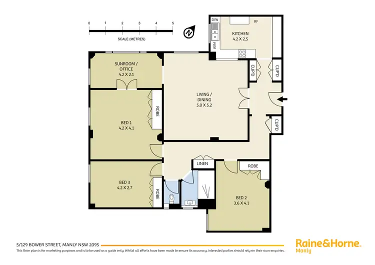 Floorplan of Homely apartment listing, 5/129 Bower Street, Manly NSW 2095