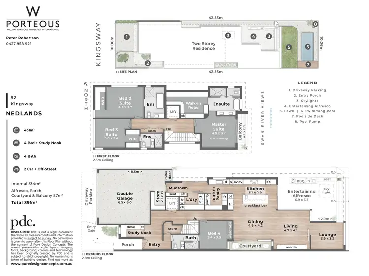 Floorplan of Homely house listing, 92 Kingsway, Nedlands WA 6009