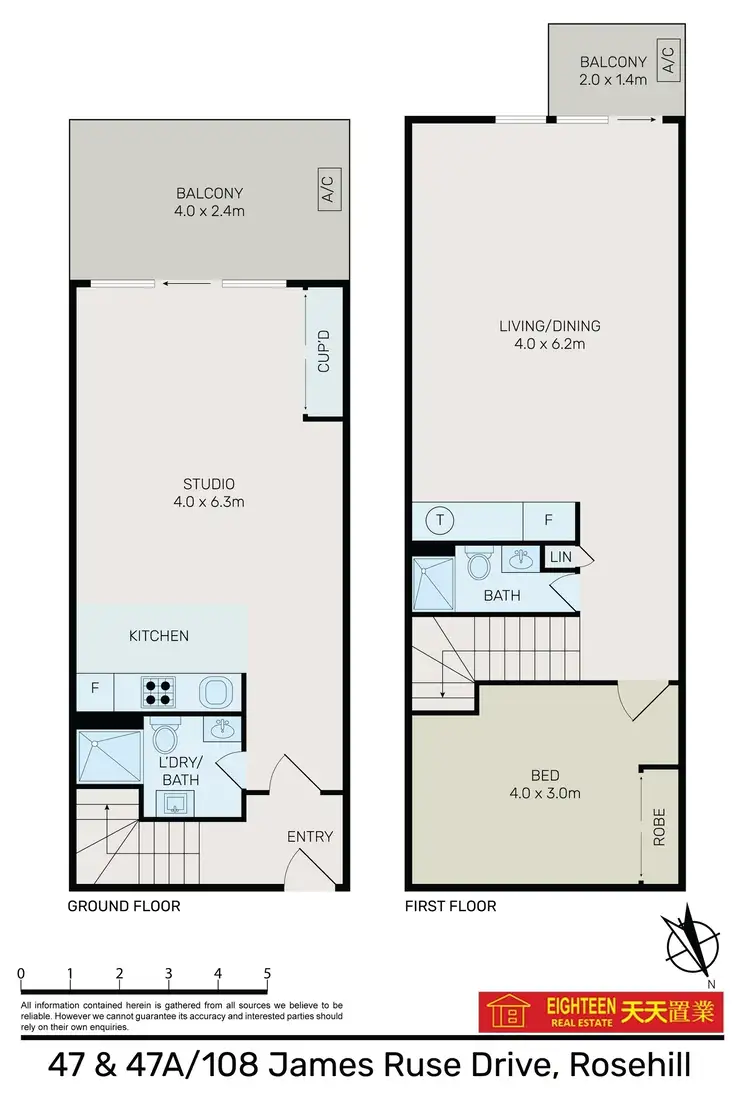 Floorplan of Homely apartment listing, 47/102-108 James Ruse Drive, Rosehill NSW 2142