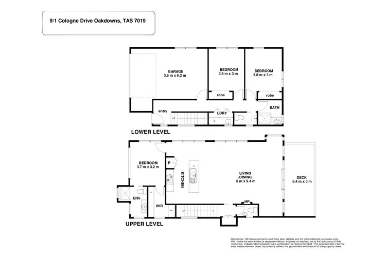 Floorplan of Homely house listing, 9/1 Cologne Drive, Oakdowns TAS 7019