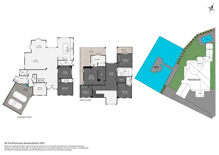 Floorplan of Homely house listing, 49 The Peninsula, Banksia Beach QLD 4507