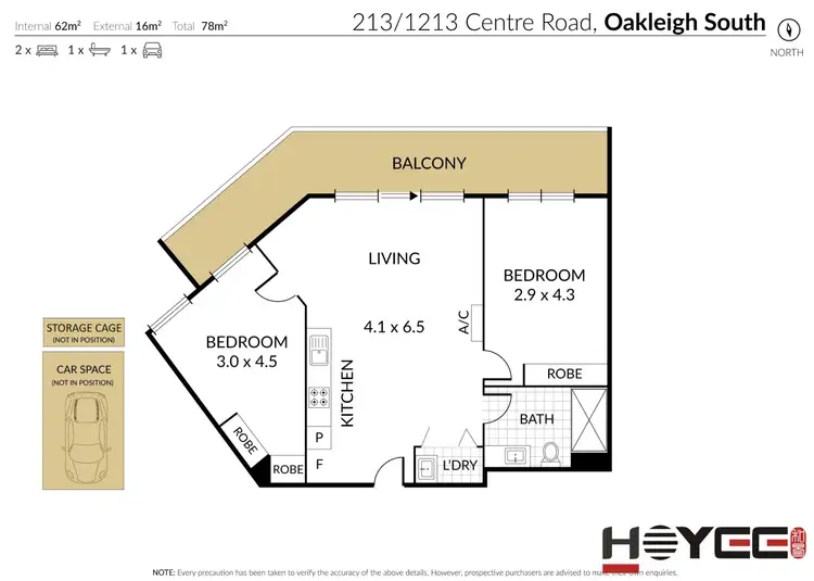 Floorplan of Homely apartment listing, 213/1213 Centre Road, Oakleigh South VIC 3167
