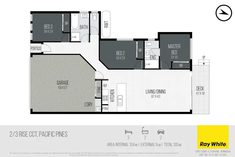 Floorplan of Homely house listing, 3 Rise Circuit, Pacific Pines QLD 4211