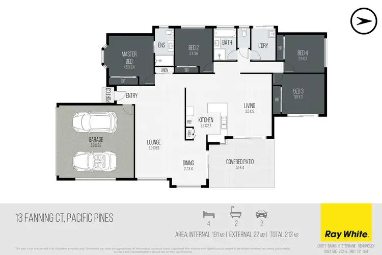 Floorplan of Homely house listing, 13 Fanning Court, Pacific Pines QLD 4211