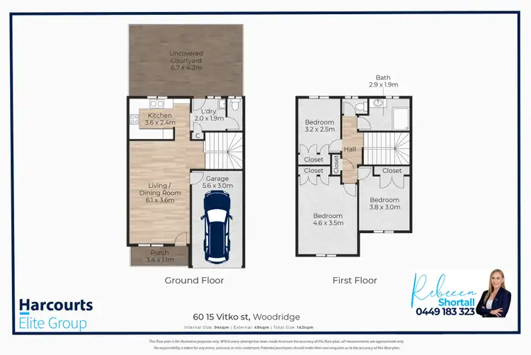 Floorplan of Homely townhouse listing, 60/15 Vitko Street, Woodridge QLD 4114
