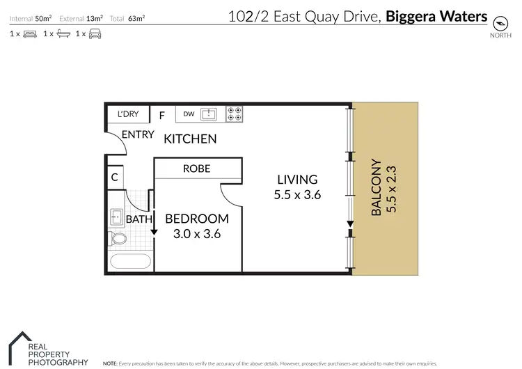 Floorplan of Homely apartment listing, 102/2 East Quay Drive, Biggera Waters QLD 4216